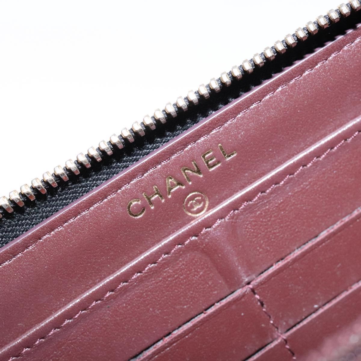 Lange portemonnee Caviar Skin Zwart Goud CC