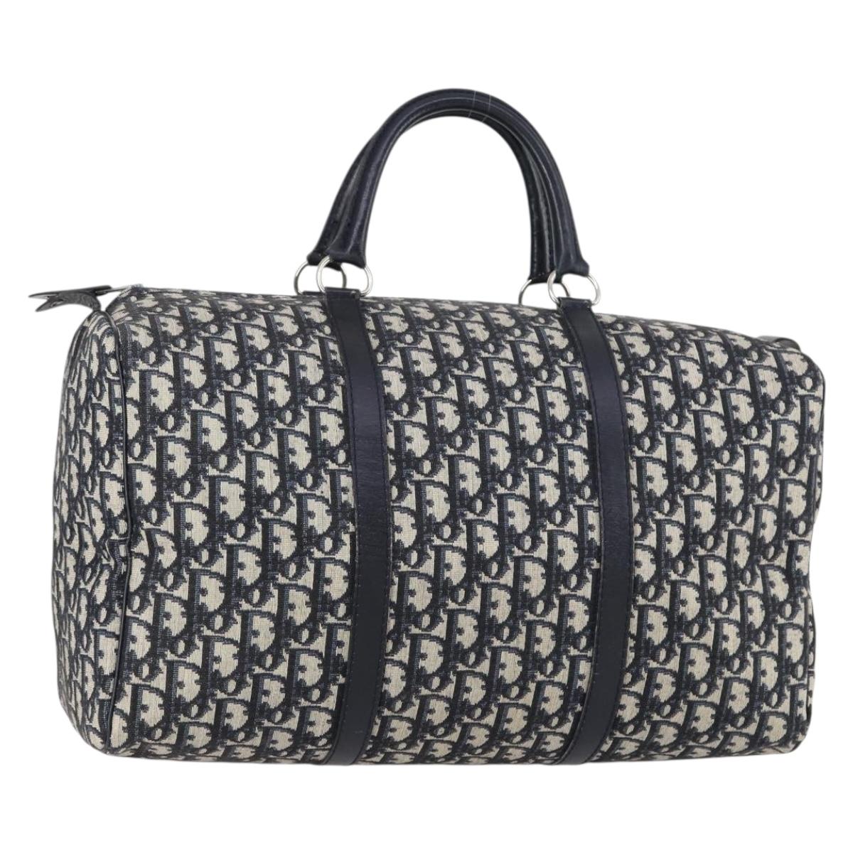 Trotter Canvas Boston Bag Marinezilver