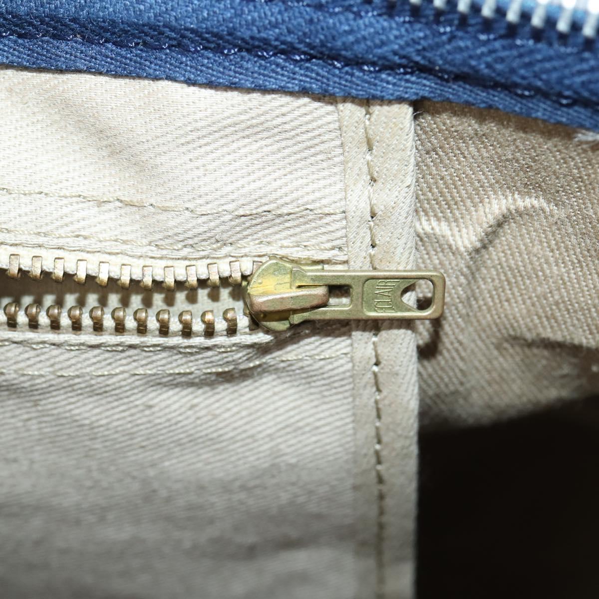 Trotter Canvas Boston Bag Marinezilver
