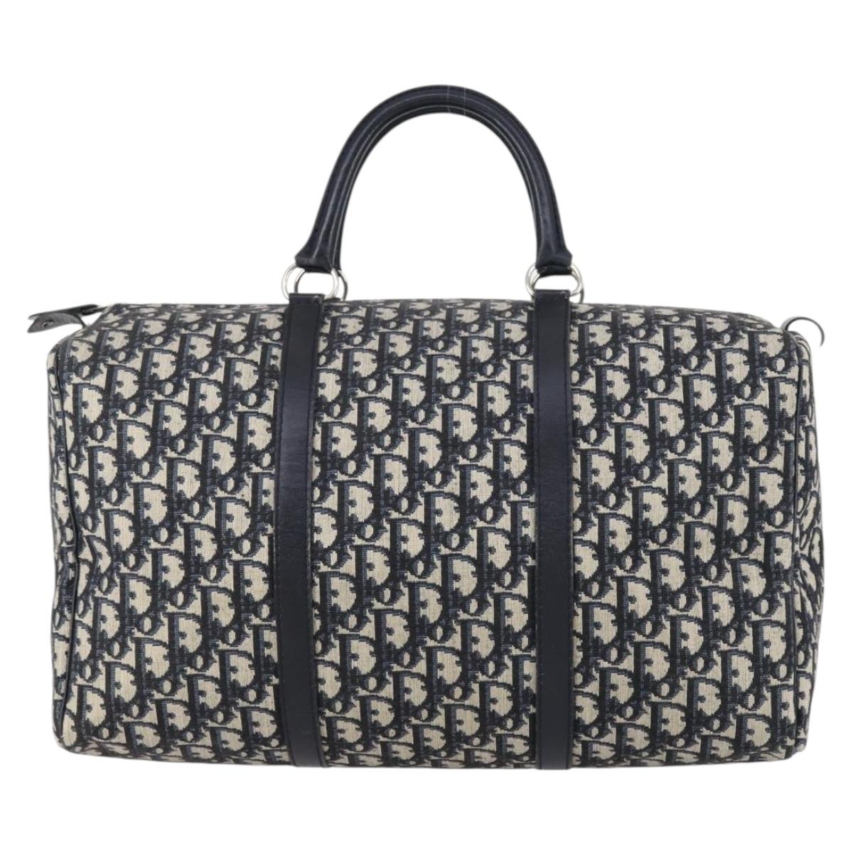Trotter Canvas Boston Bag Marinezilver