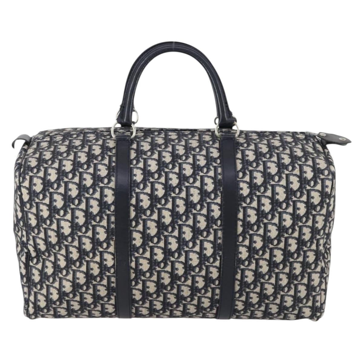 Trotter Canvas Boston Bag Marinezilver