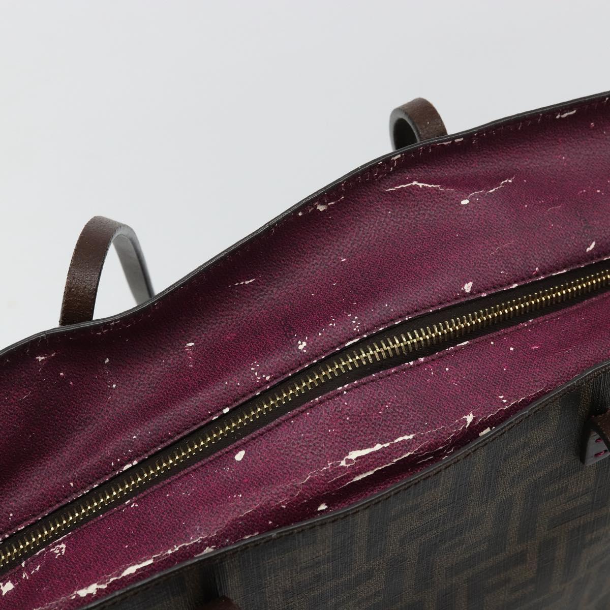 Zucca Canvas Tote Bag Zwart Bruin