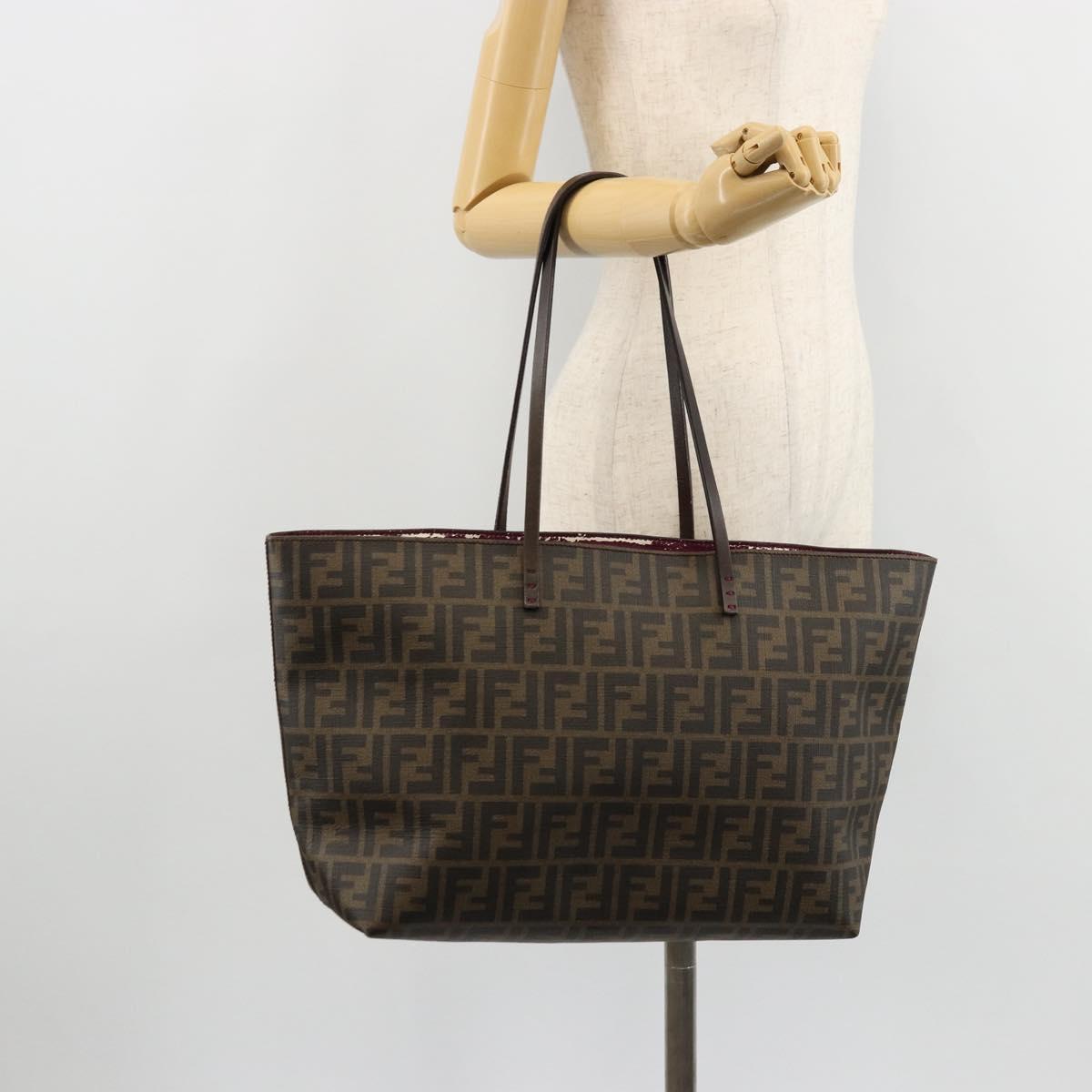 Zucca Canvas Tote Bag Zwart Bruin