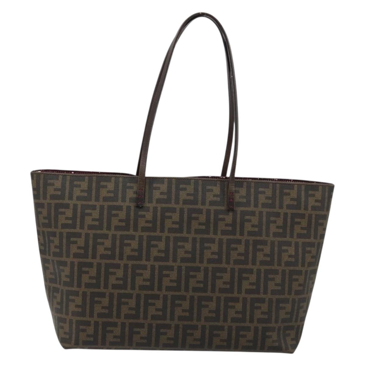 Zucca Canvas Tote Bag Zwart Bruin