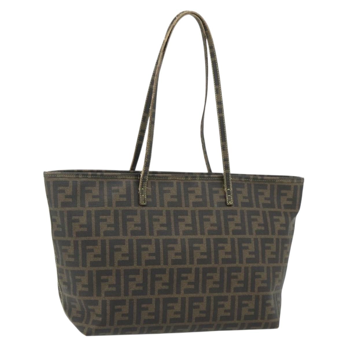Zucca Canvas Tote Bag Zwart Bruin