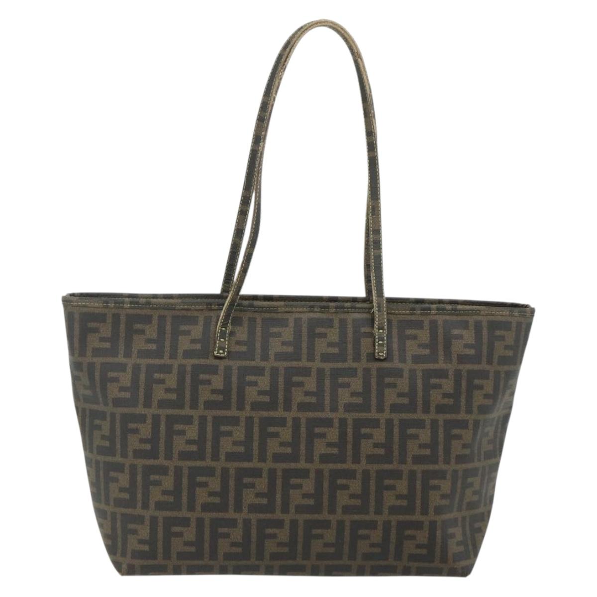 Zucca Canvas Tote Bag Zwart Bruin