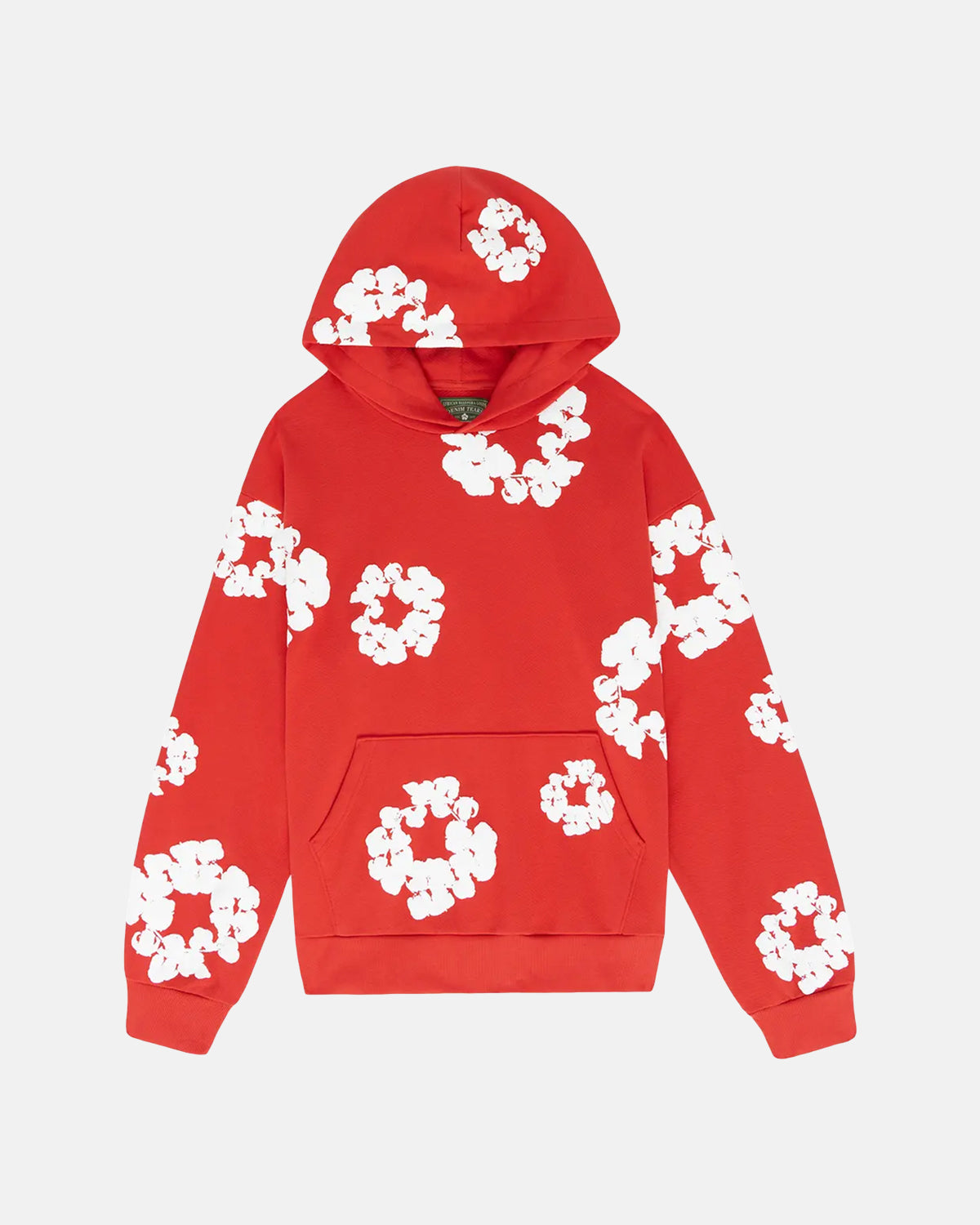 De Cotton Wreath Hoodie Rood