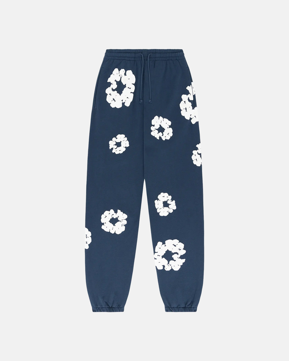 De Cotton Wreath Sweatpants Navy