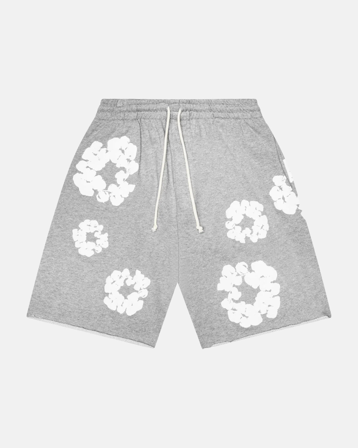 De katoenen kransgrijze short