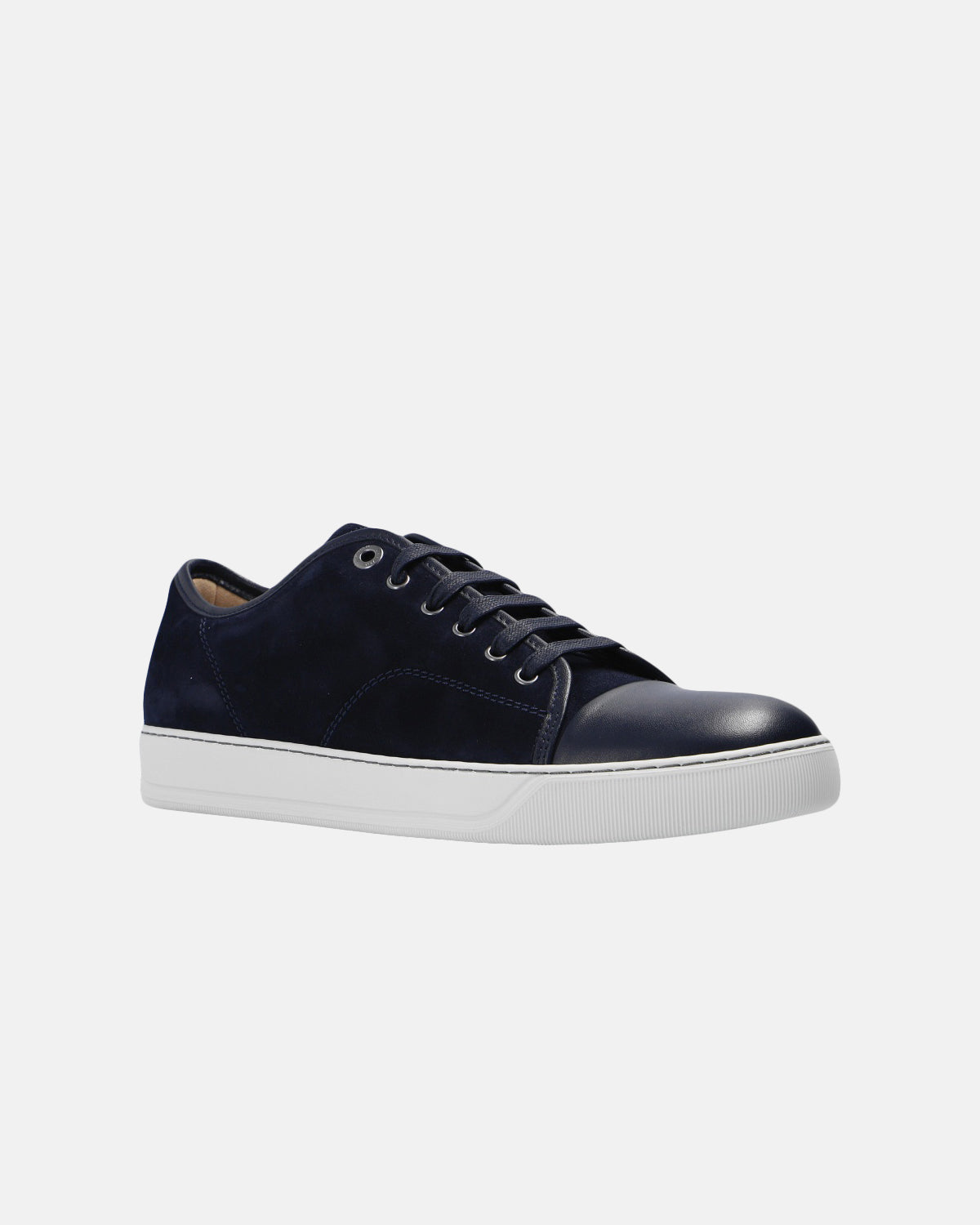 DBB1 marineblauw suède nappa met neuskap