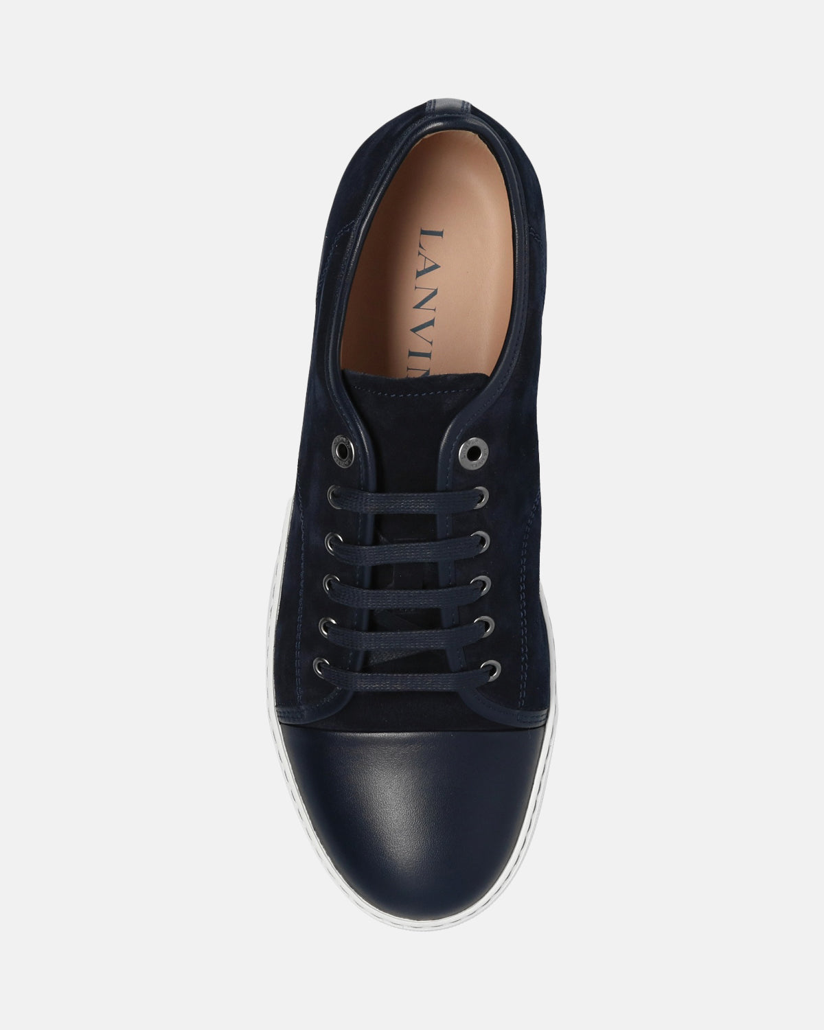 DBB1 marineblauw suède nappa met neuskap