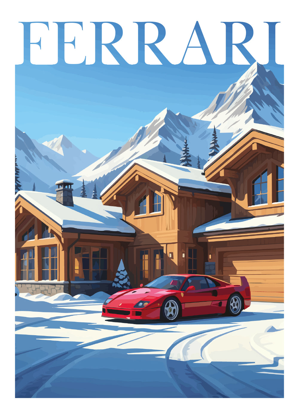 "Winter Ferrari No.2" Poster