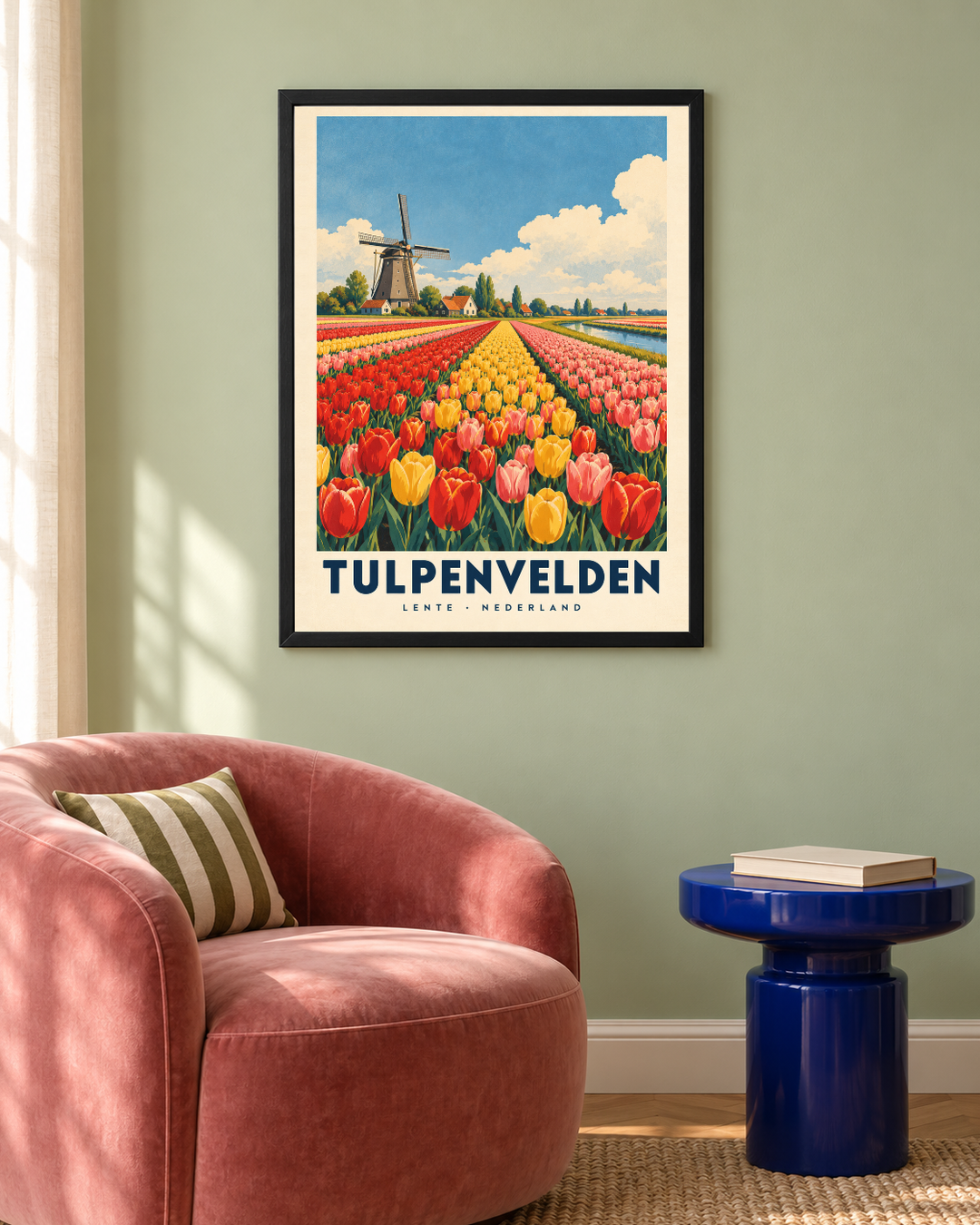 Tulpenvelden in een interieur, sfeerbeeld 2