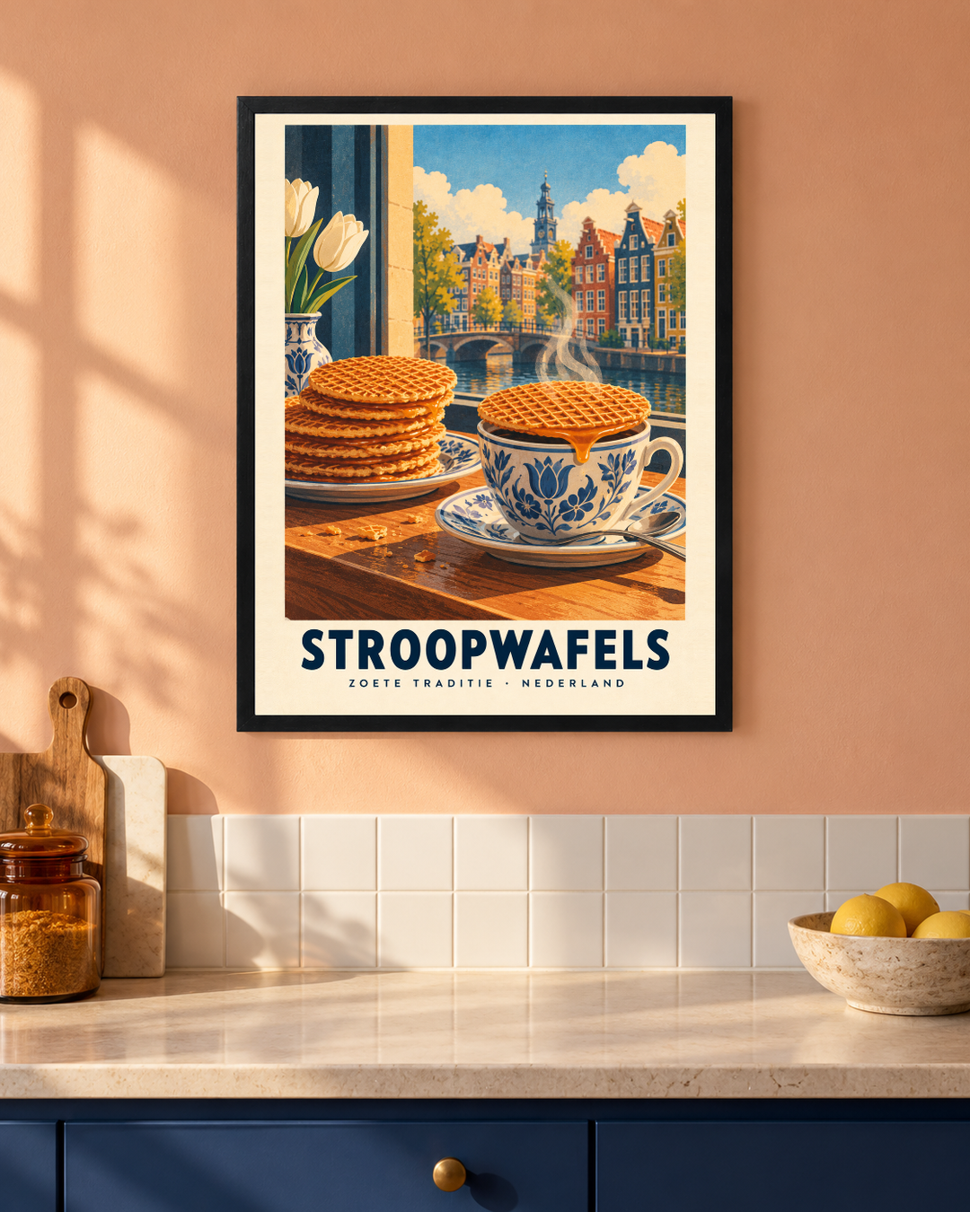 Stroopwafels in een interieur, sfeerbeeld 2