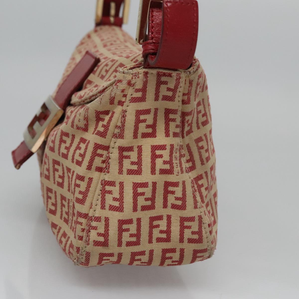 Zucchino Canvas Mamma Baguette Shoulder Bag Beige Red