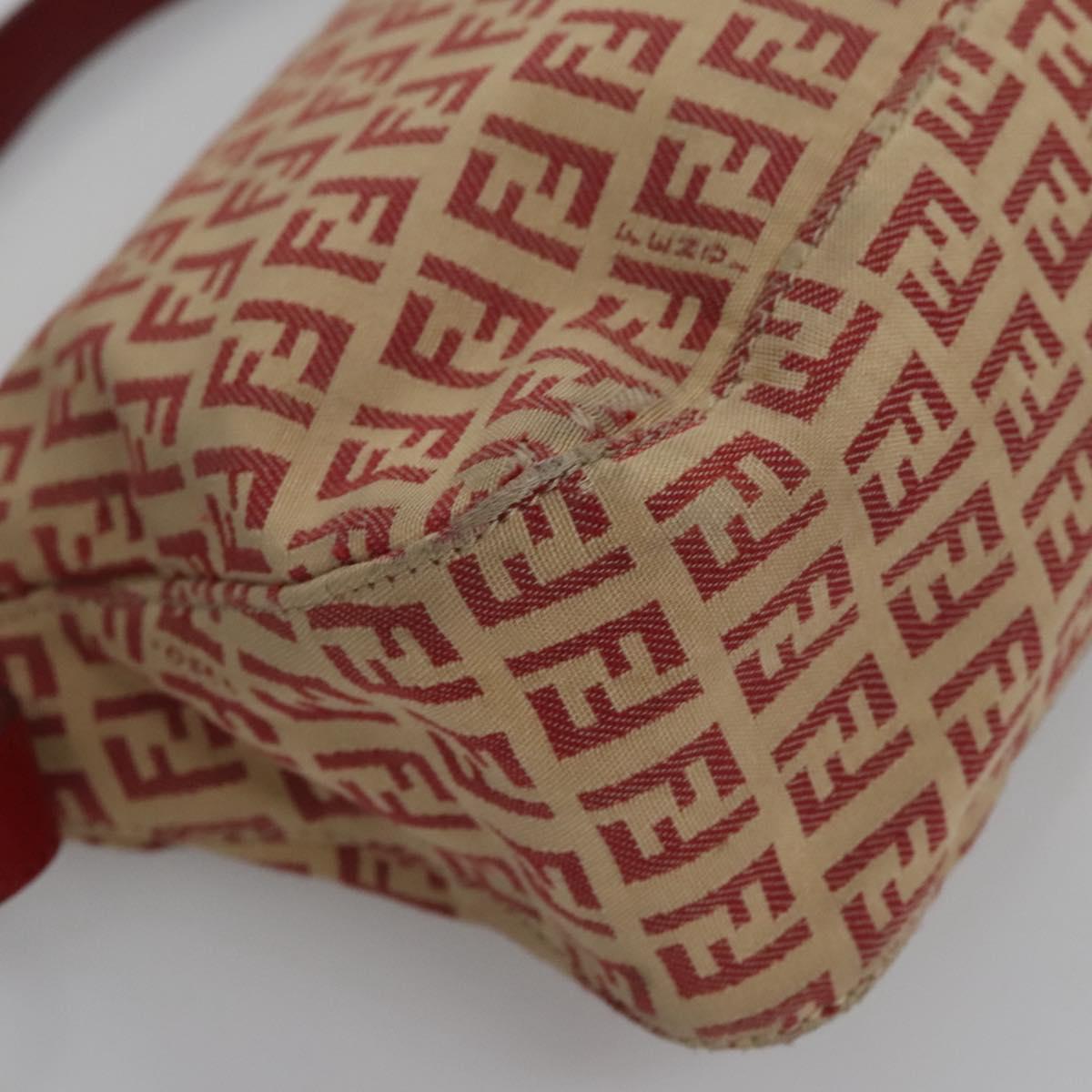 Zucchino Canvas Mamma Baguette Shoulder Bag Beige Red
