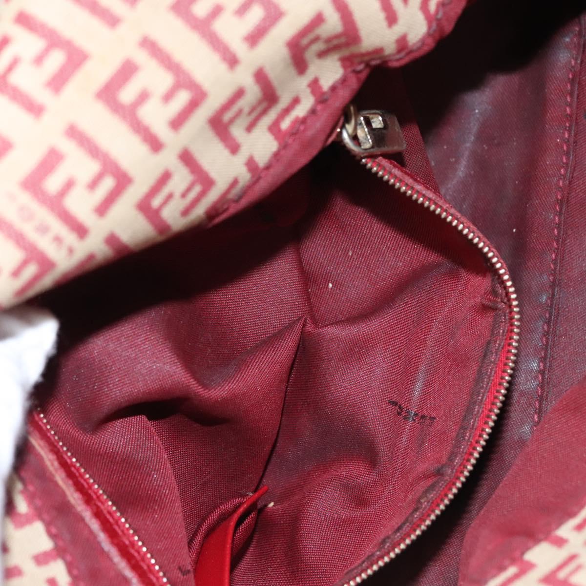 Zucchino Canvas Mamma Baguette Shoulder Bag Beige Red