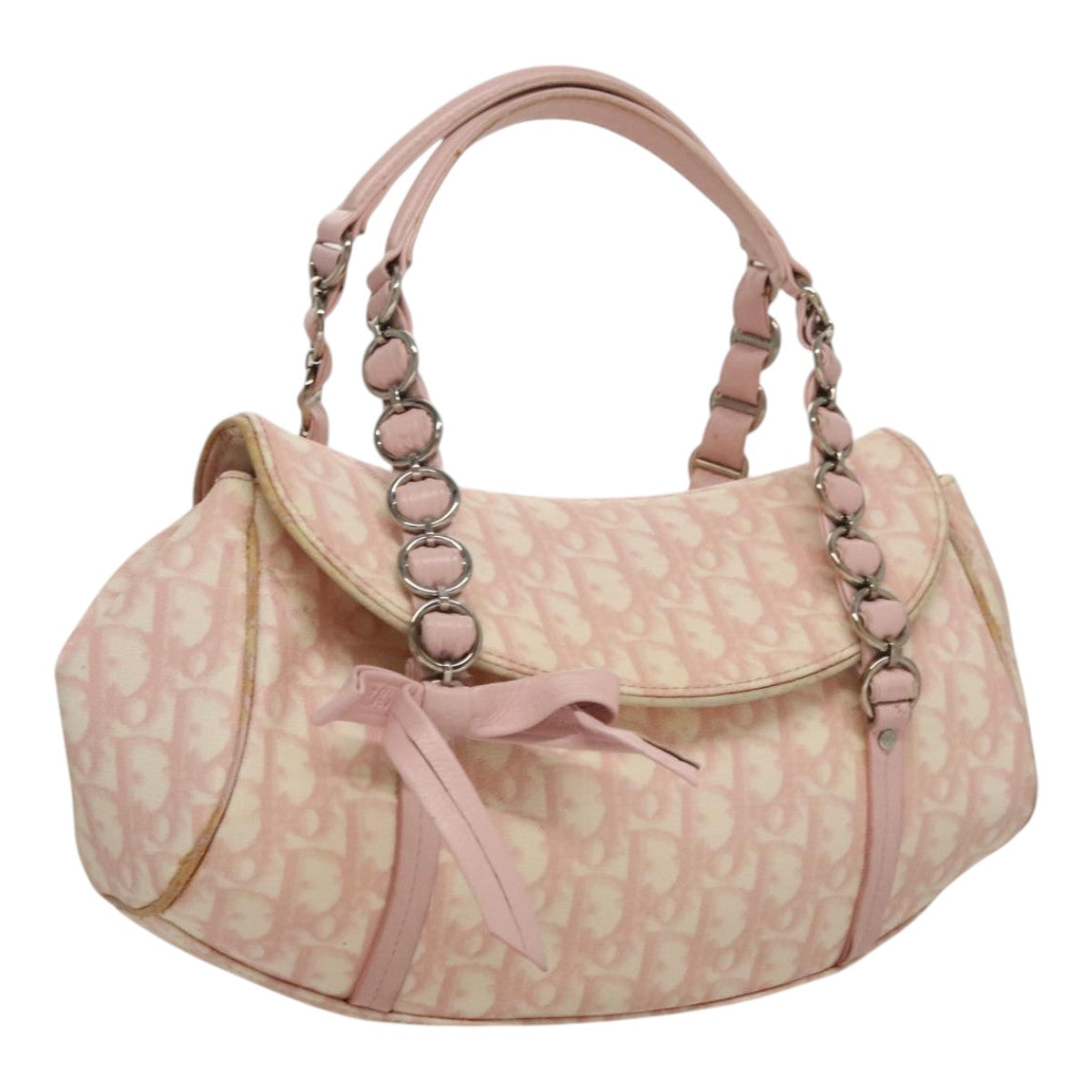 Trotter Canvas Romantic handtas van pvc, roze en zilverkleurig