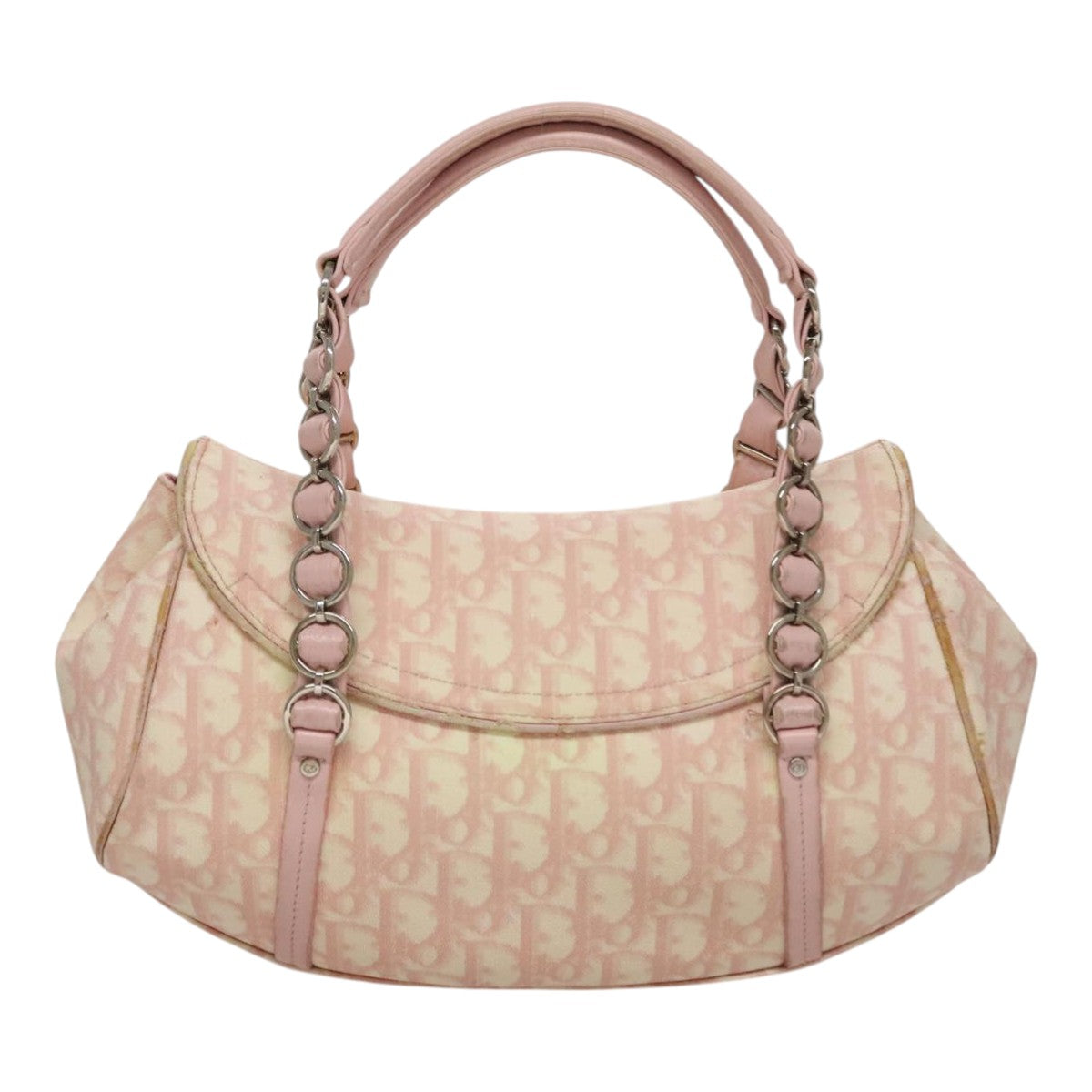 Trotter Canvas Romantic handtas van pvc, roze en zilverkleurig