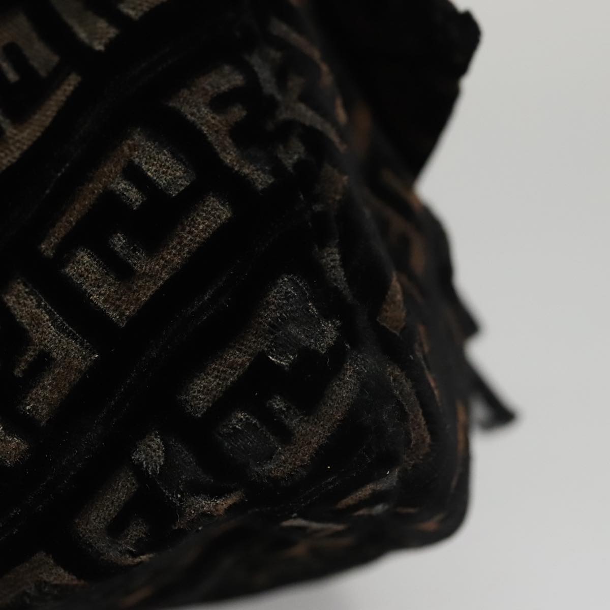 Zucchino Canvas Mini Mamma Baguette Shoulder Bag Velor Black