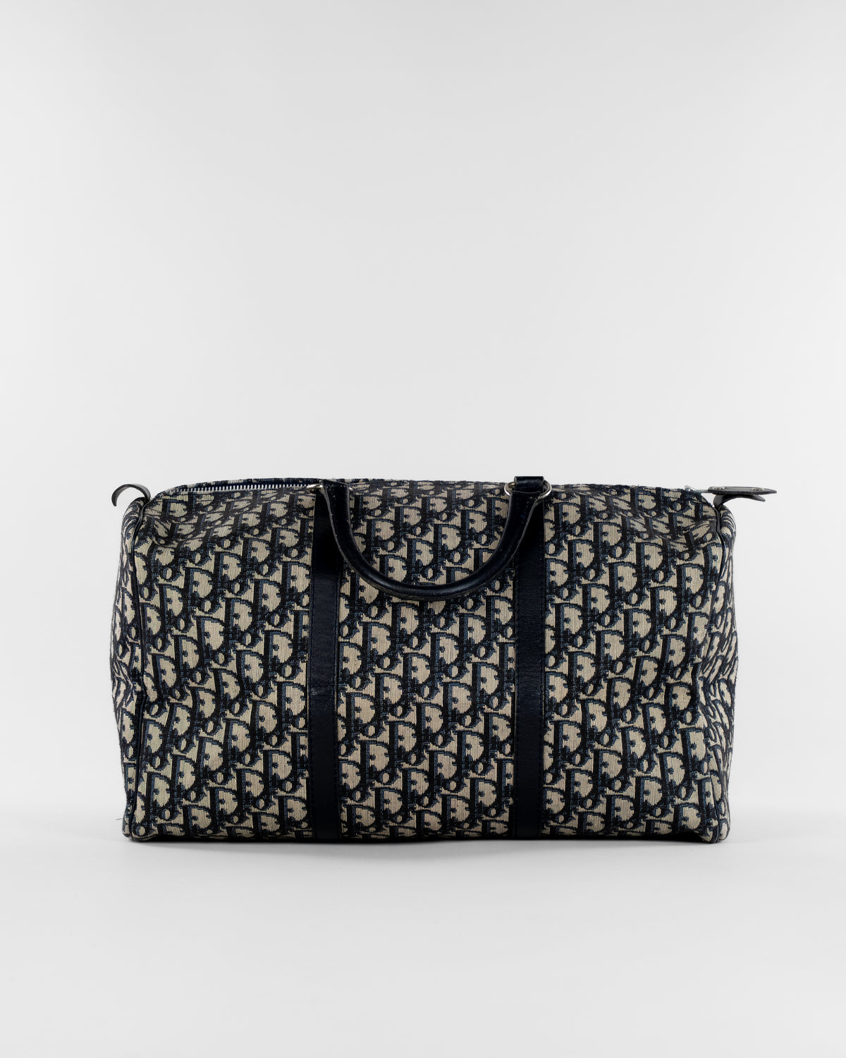Trotter Canvas Boston Bag Marinezilver