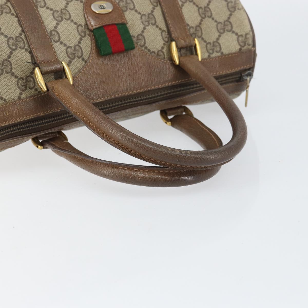 GG Supreme Sherry Line Hand Bag PVC Beige Gold