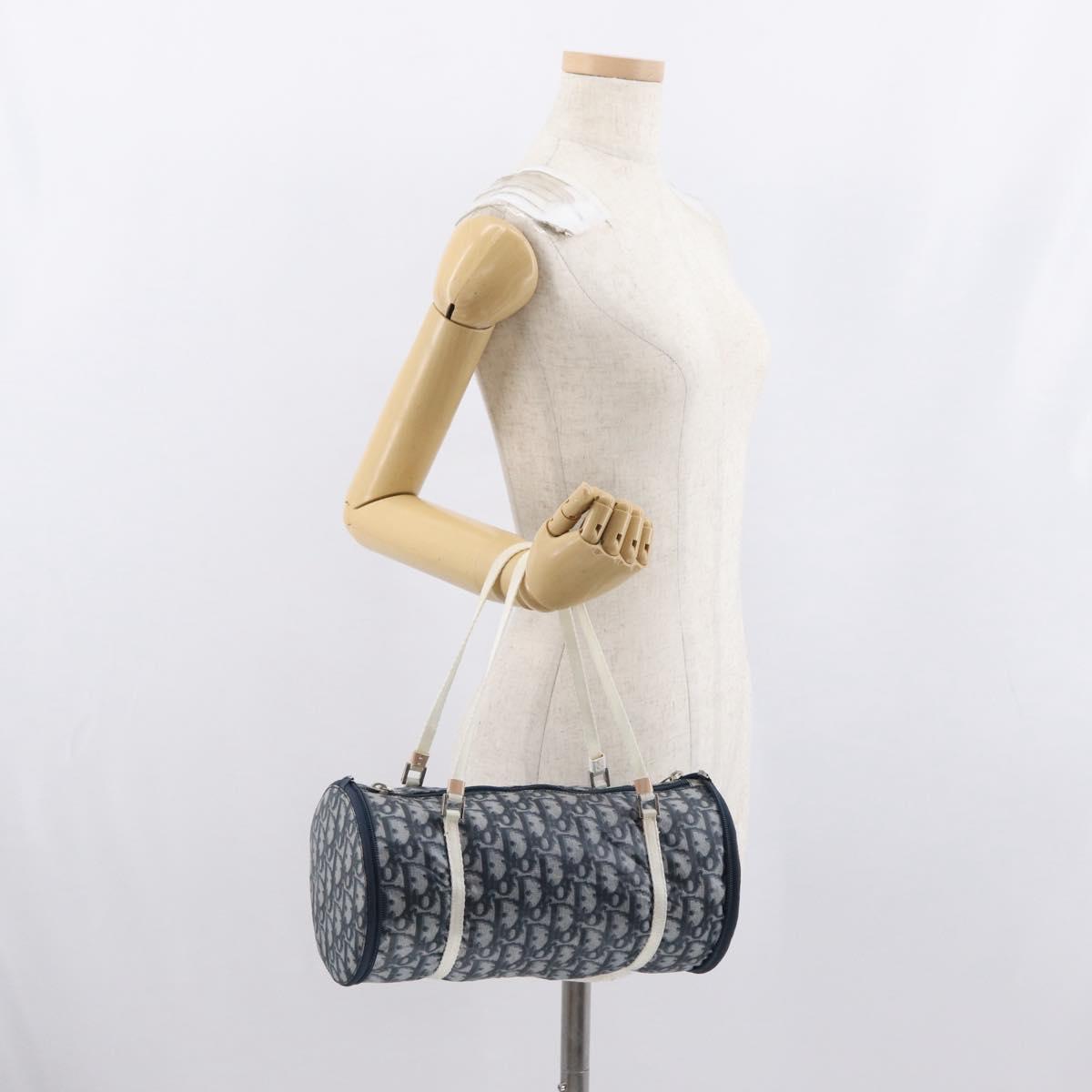 Trotter Canvas Handtas Marine Zilver