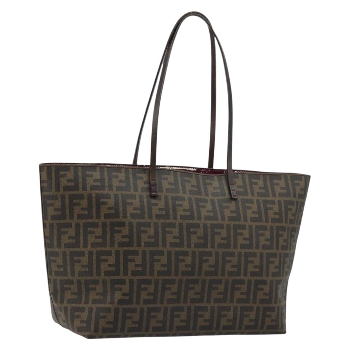 Zucca Canvas Tote Bag Zwart Bruin