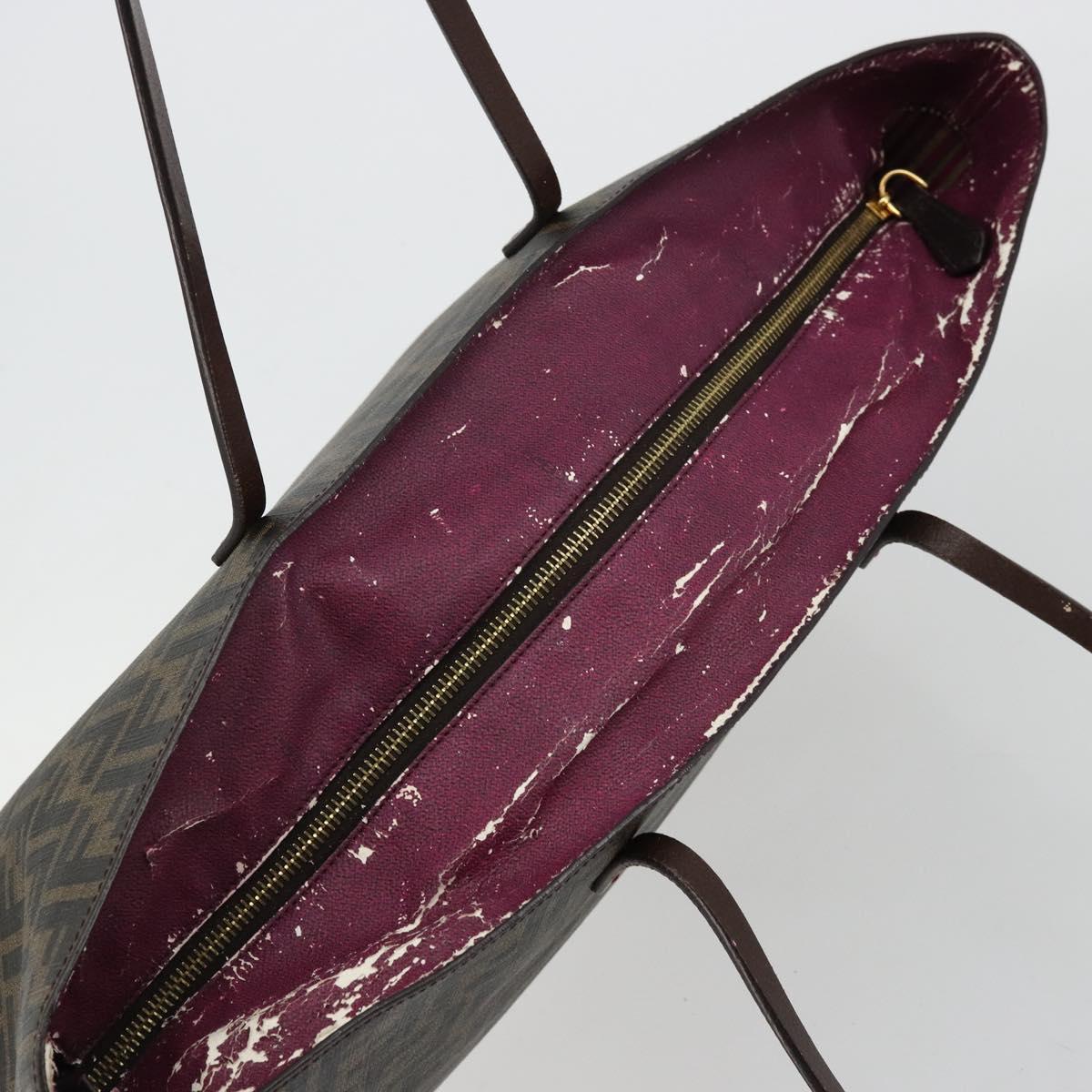 Zucca Canvas Tote Bag Zwart Bruin