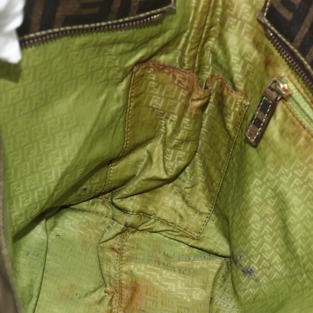 Zucca Canvas Tote Bag Zwart Bruin
