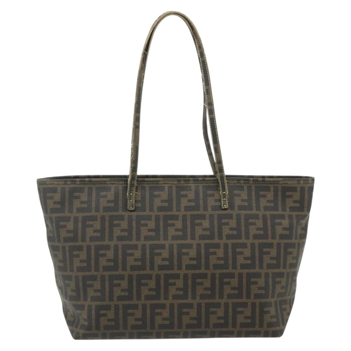 Zucca Canvas Tote Bag Zwart Bruin