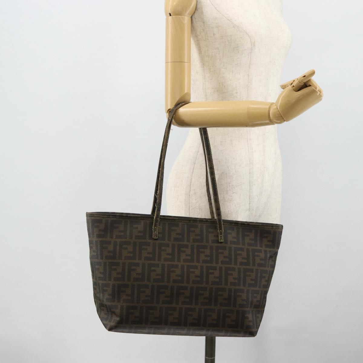 Zucca Canvas Tote Bag Zwart Bruin
