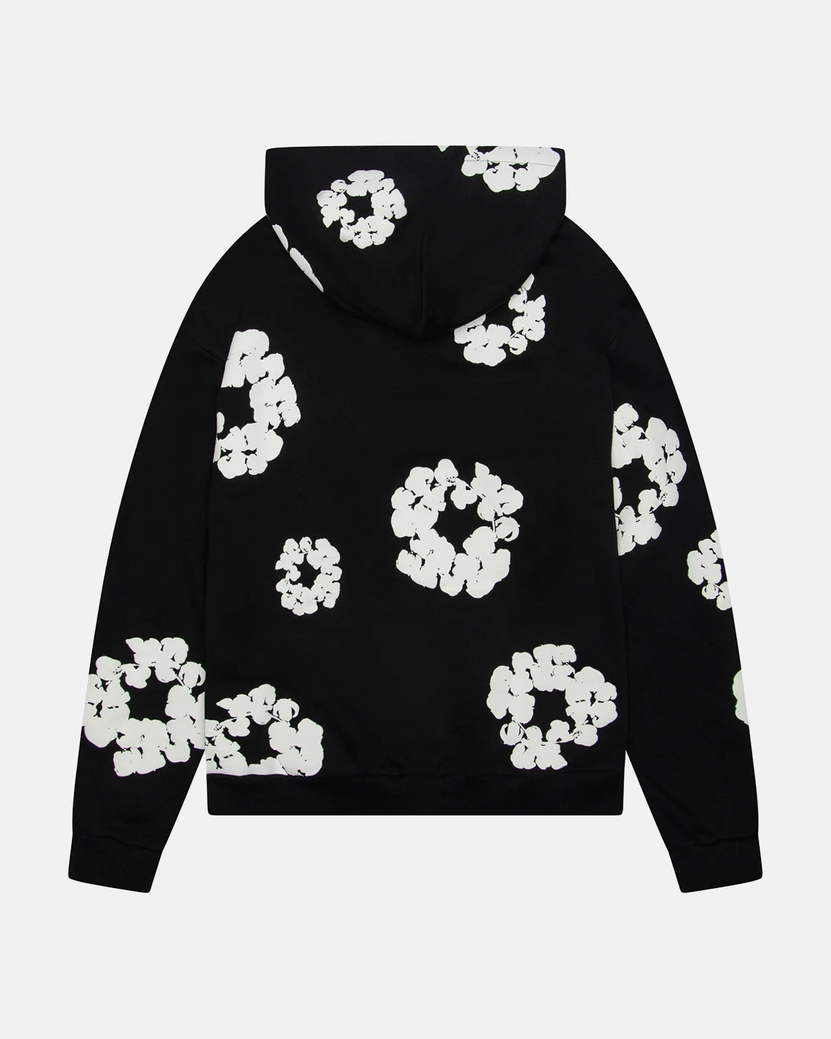 De Cotton Wreath Zwarte Hoodie