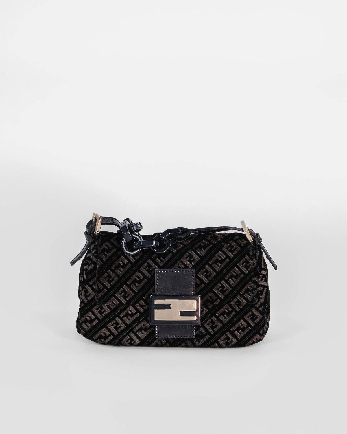 Zucchino Canvas Mini Mamma Baguette Schoudertas Velours Zwart
