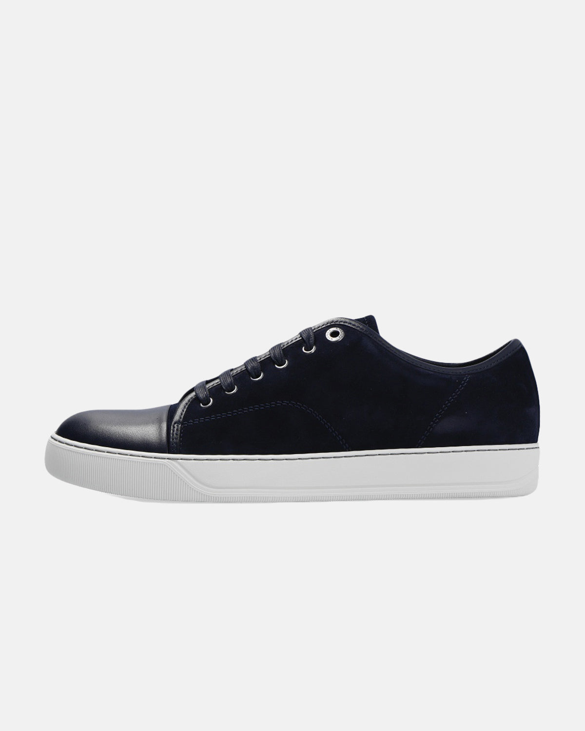 DBB1 marineblauw suède nappa met neuskap