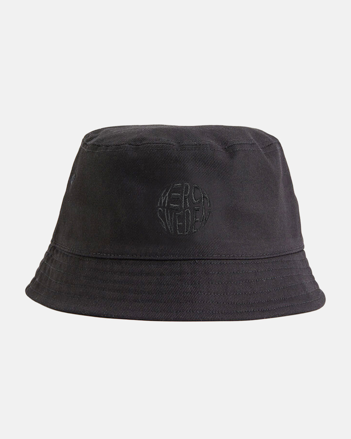 Bucket hat met zwart logo