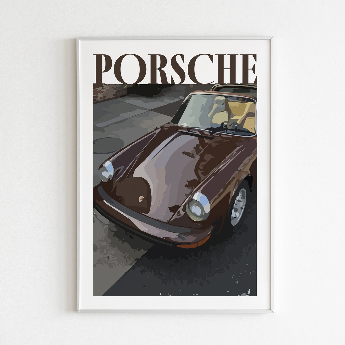 Handla Kanva "Old School Porsche No.2" Poster online | Smidigt och enkelt på nätet - Merchsweden |