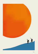 Poster van een zonsonderganghike