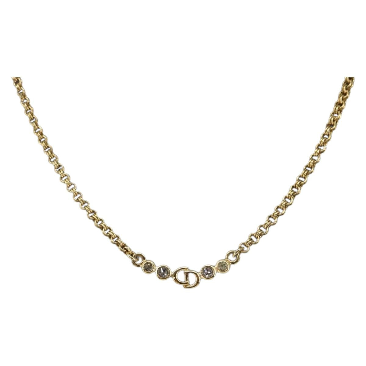 Necklace metal Gold Tone