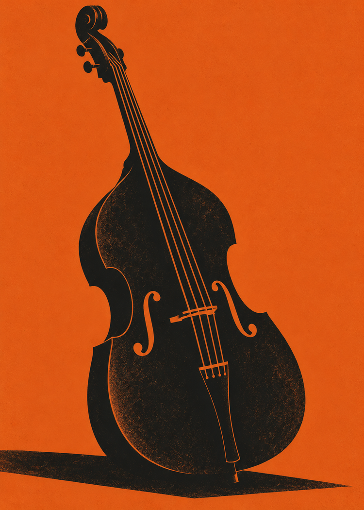 "De curve van de bas" Poster