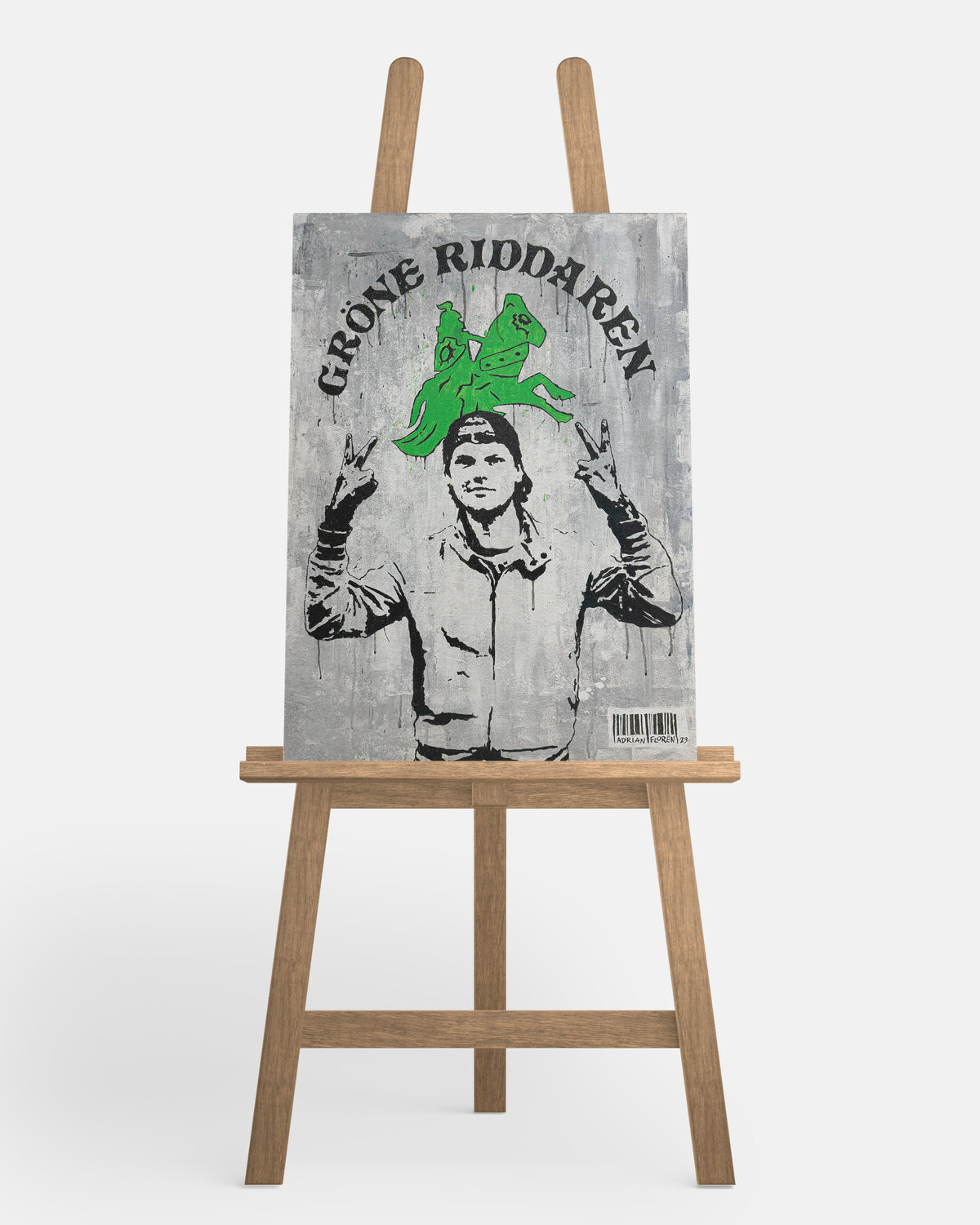 "De Groene Ridder" Canvasdoek