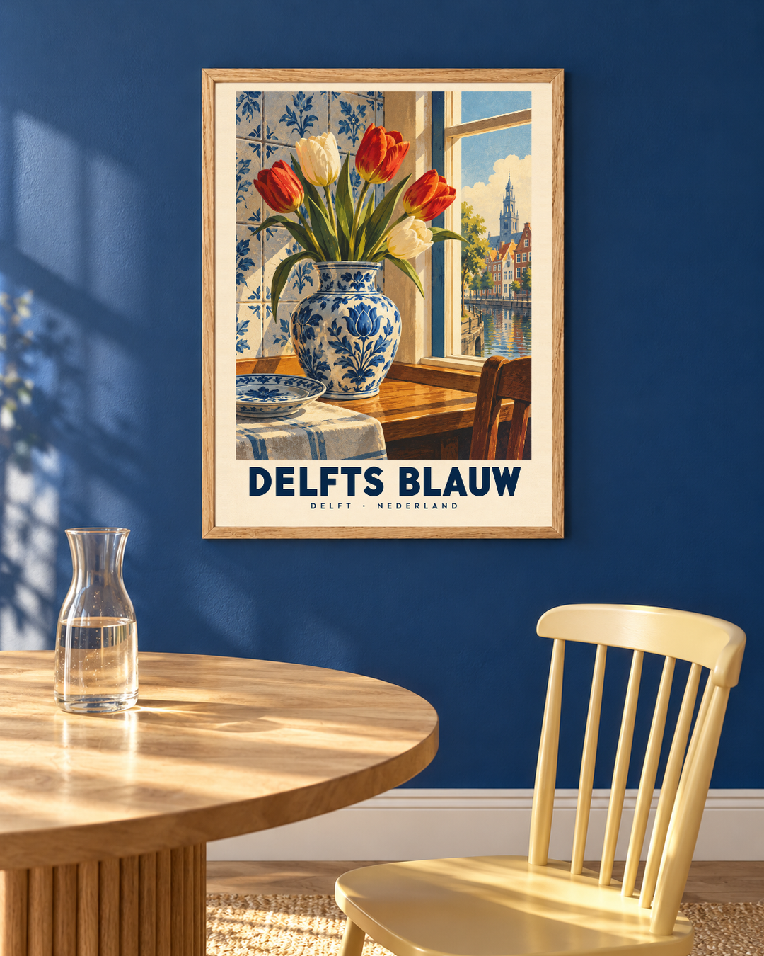 Delfts Blauw in een interieur, sfeerbeeld 1
