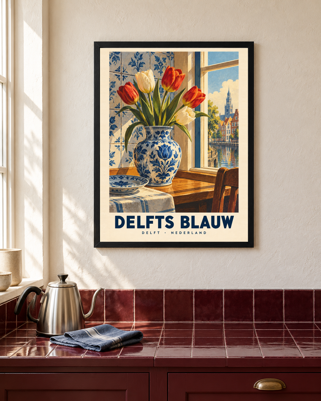 Delfts Blauw in een interieur, sfeerbeeld 2
