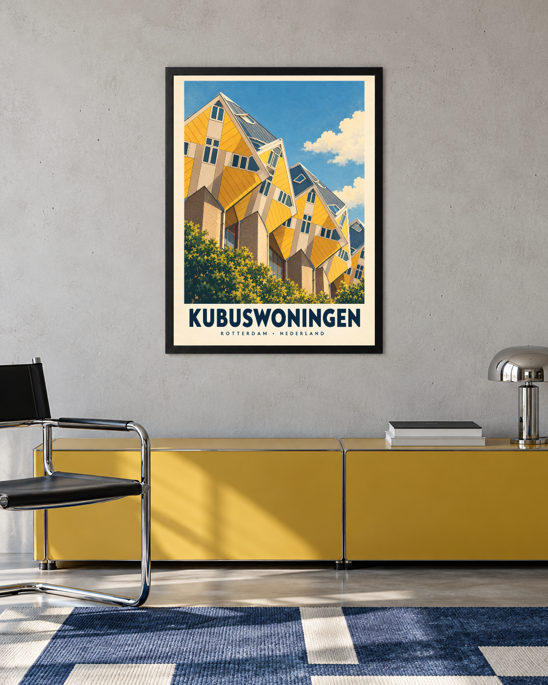 Kubuswoningen in een interieur, sfeerbeeld 1