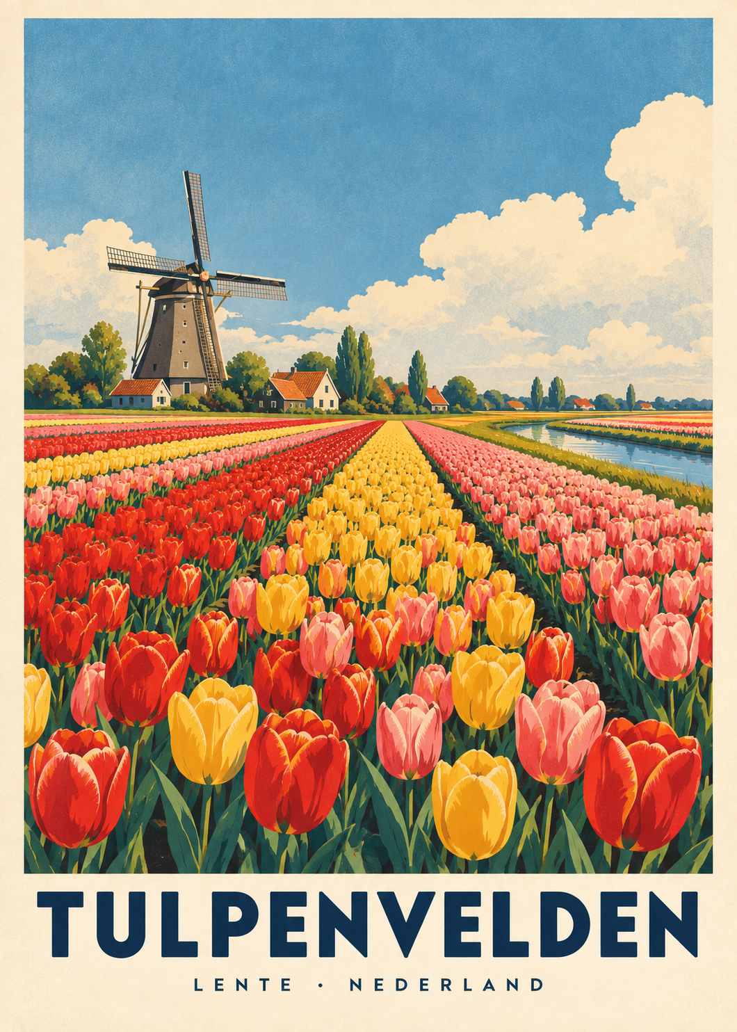Tulpenvelden, poster zonder lijst