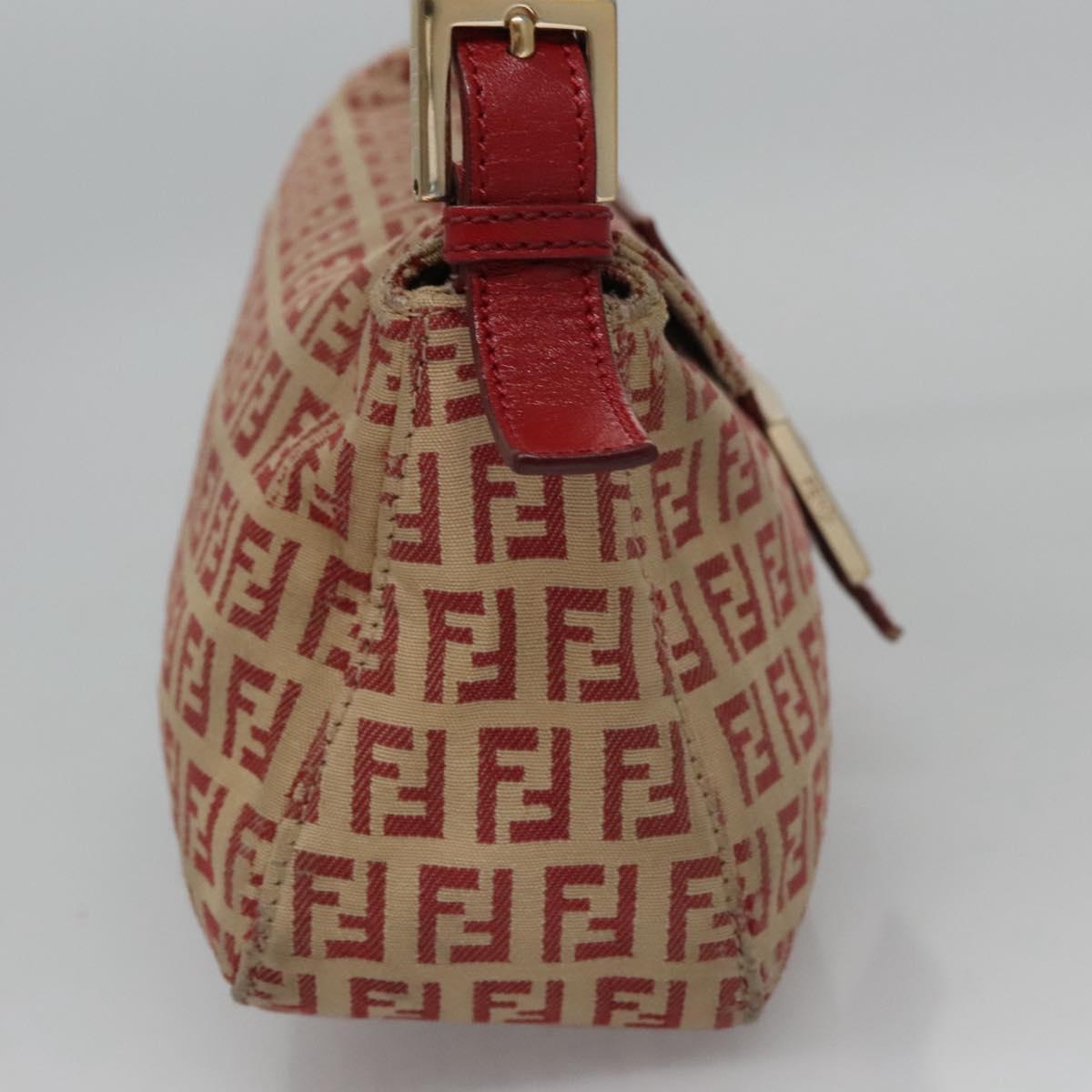 Zucchino Canvas Mamma Baguette Shoulder Bag Beige Red