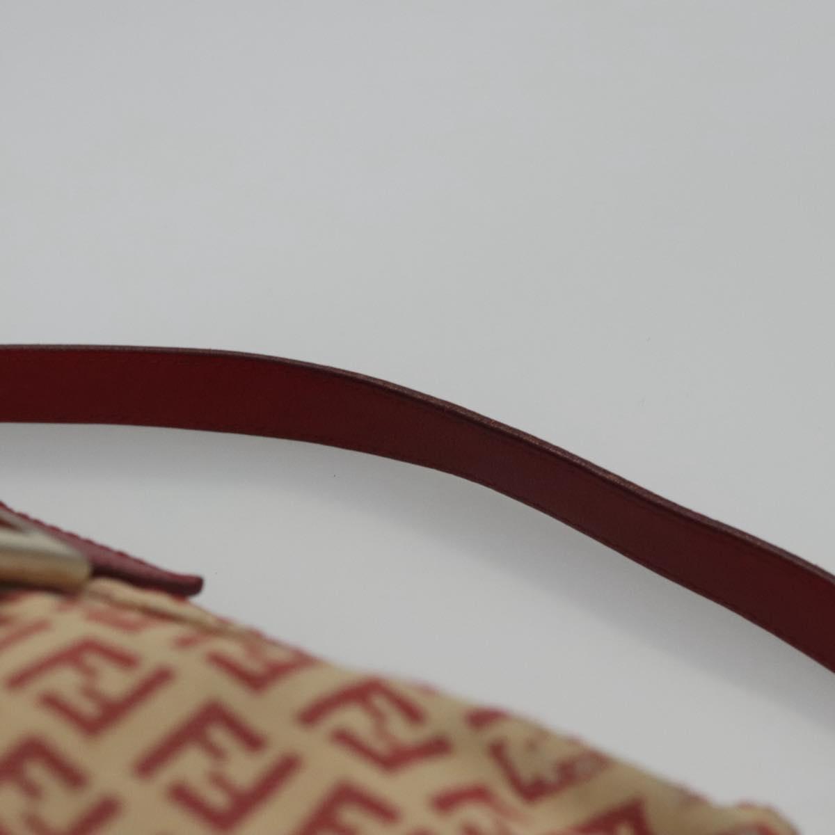 Zucchino Canvas Mamma Baguette Shoulder Bag Beige Red
