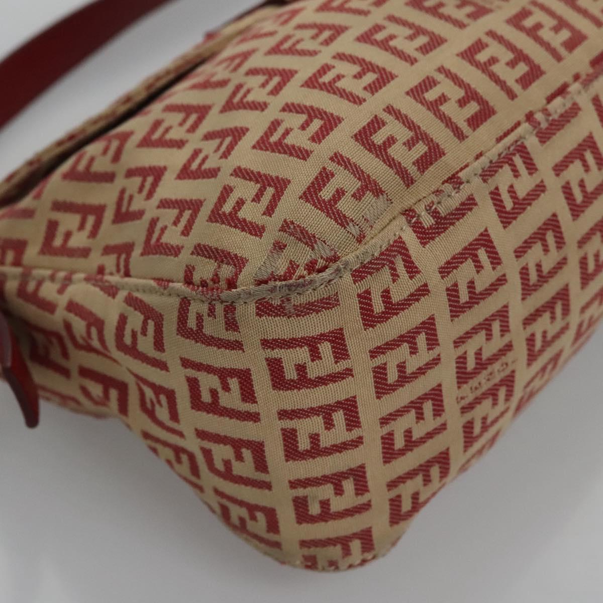 Zucchino Canvas Mamma Baguette Shoulder Bag Beige Red