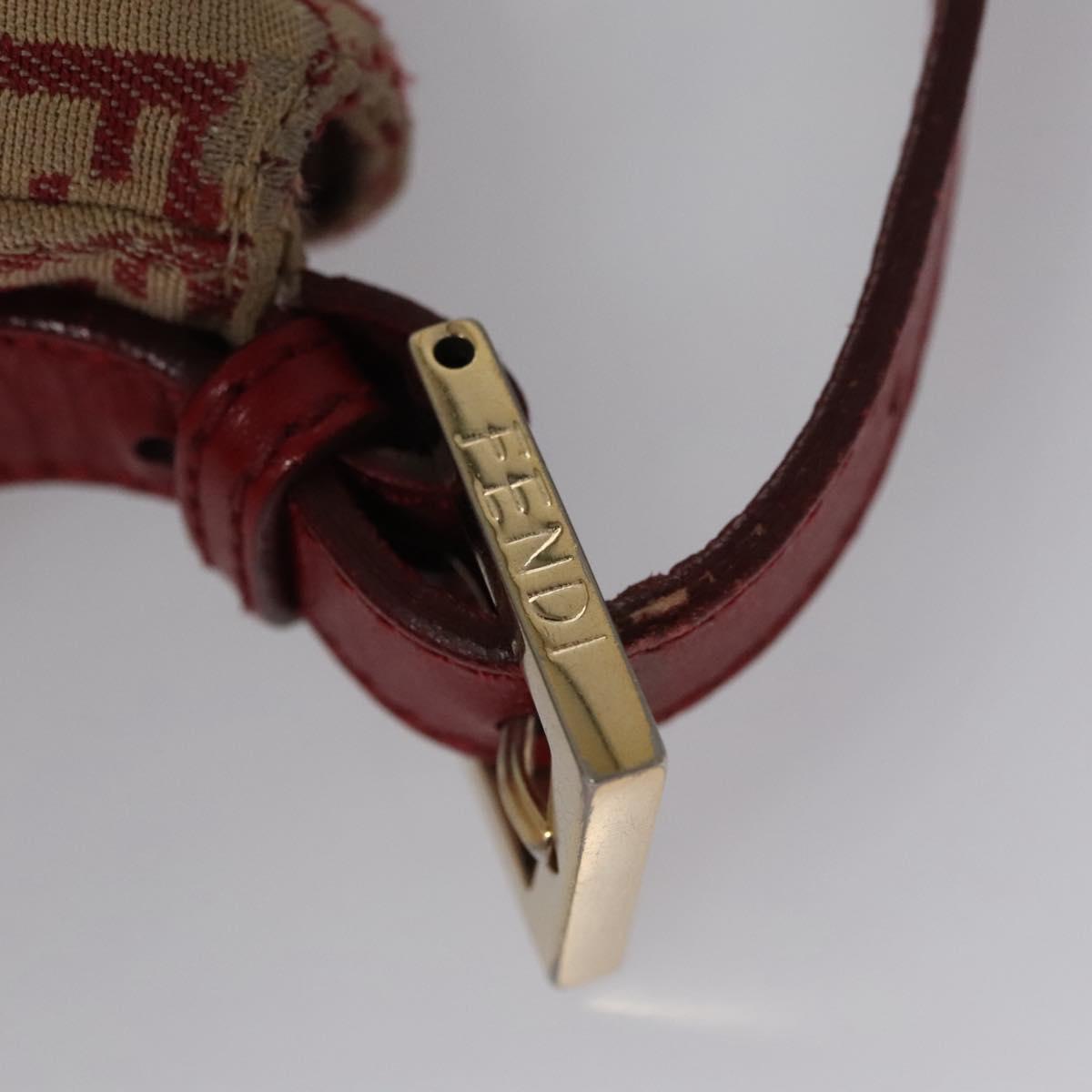 Zucchino Canvas Mamma Baguette Shoulder Bag Beige Red