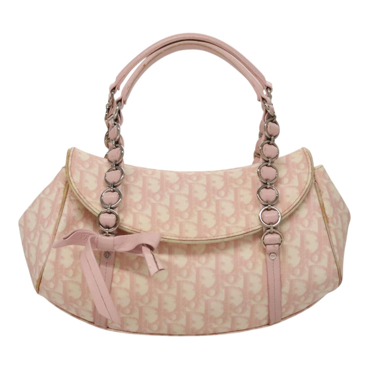 Trotter Canvas Romantic handtas van pvc, roze en zilverkleurig
